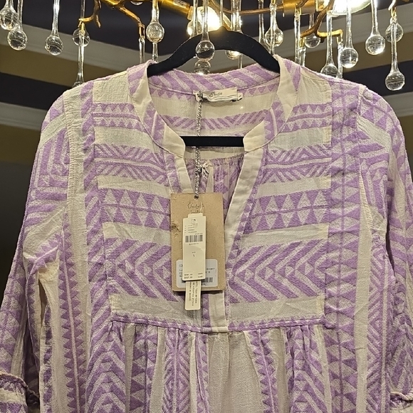 Devotion TWINS Lavender and Cream Long Sleeve Dress - Picture 5 of 16